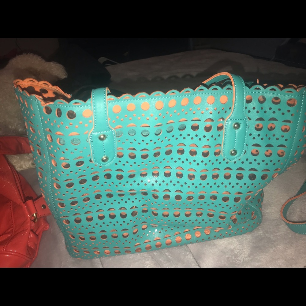 Tote bag in turquoise